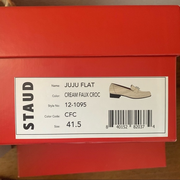 STAUD - Juju Flat - Cream Faux Croc - Sz 41.5 - Picture 8 of 8